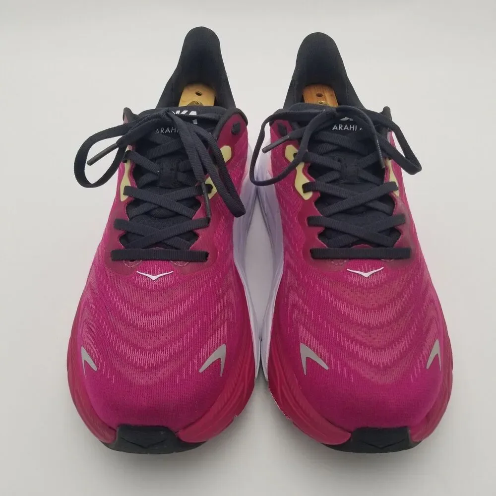Hoka One One Arahi 6 Women's Running Sneaker Shoe Size 11B Festival Fuchsia/Ibis